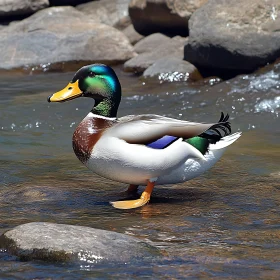 Duck in the river