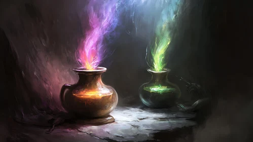 Enchanted Elixirs Still Life Artwork