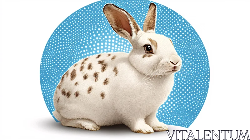 AI ART Spotted Rabbit Illustration