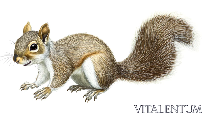 AI ART Charming Squirrel Illustration