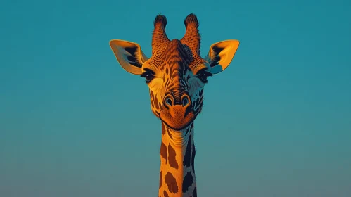 Sunset Giraffe Portrait