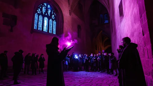 Mystical Purple Lit Ceremony