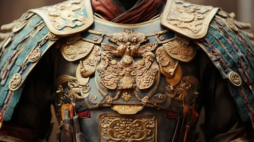 Ornate Warrior Armor with Detailed Embellishments