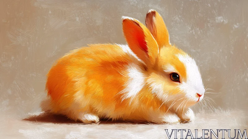 AI ART Warm-Hued Bunny Art