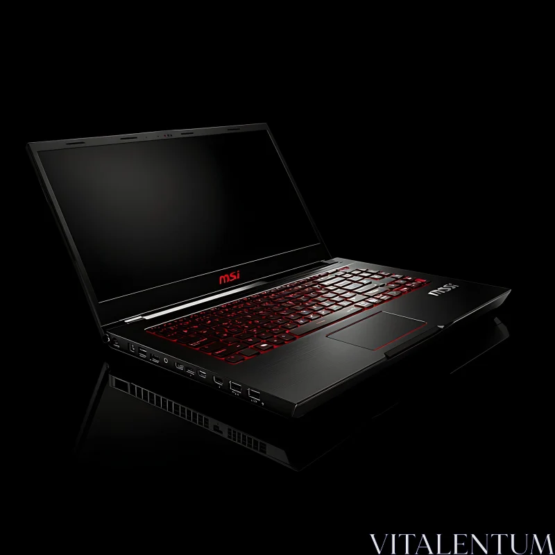 Sleek MSI Gaming Laptop Design AI Image