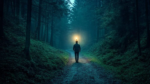 Forest Walker with Lightbulb