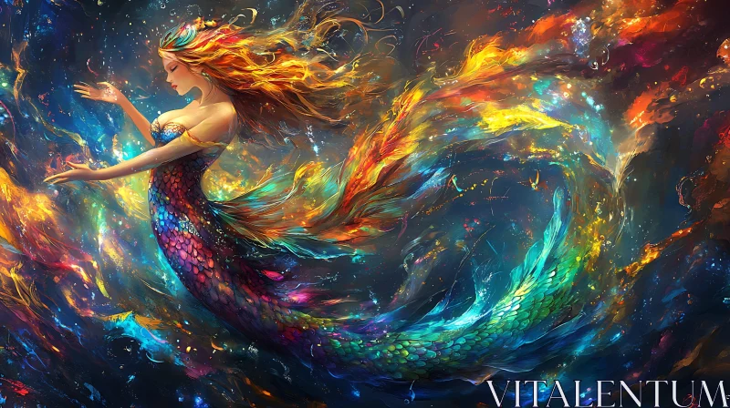 AI ART Celestial Mermaid Art