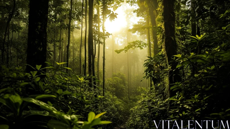Majestic Tropical Rainforest: A Captivating Image AI Image