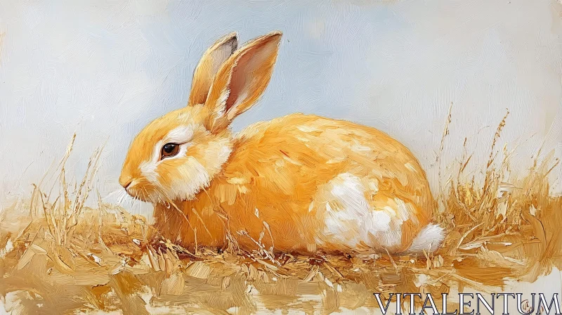 AI ART Serene Bunny on a Sunny Day