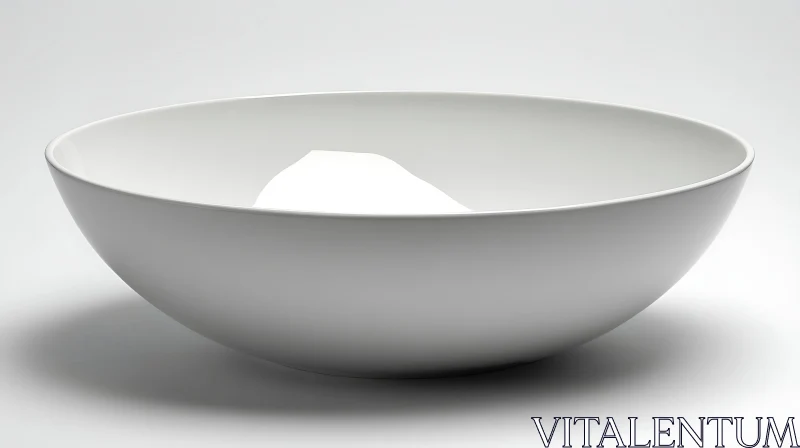 AI ART Modern Ceramic Bowl - Simple Aesthetics