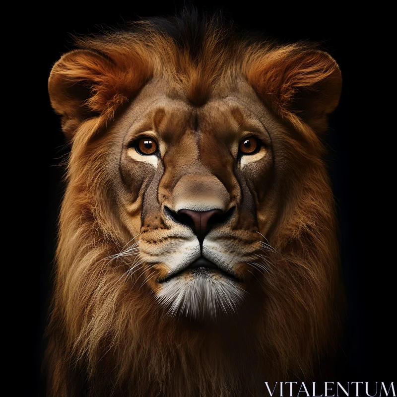 AI ART Lion Close-Up