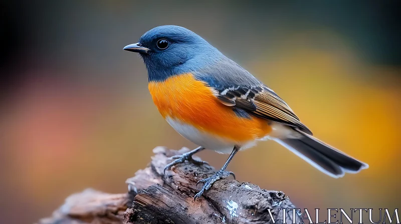 AI ART Colorful Bird on a Branch