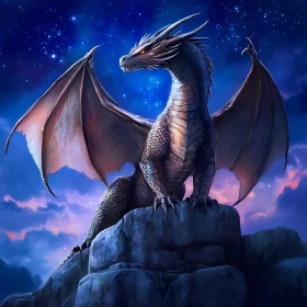 Fantasy Dragon with Wings Spread