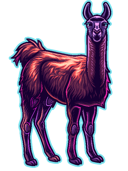 POD Design Stylized Llama Illustration T-Shirt Design