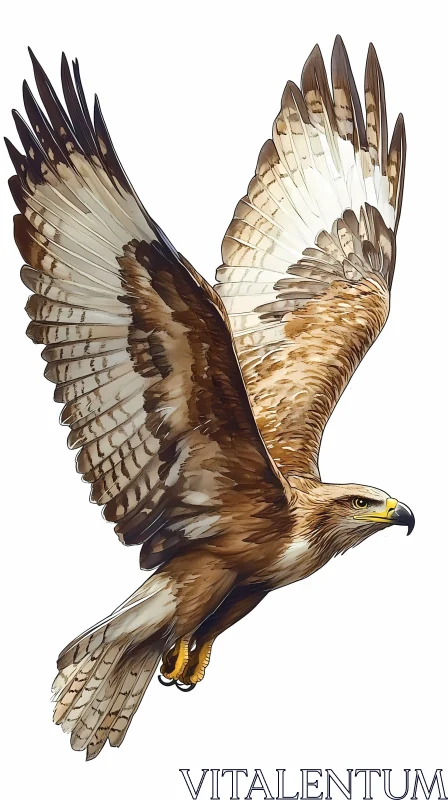 Soaring Eagle Illustration AI Image