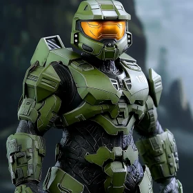 Green Armored Warrior