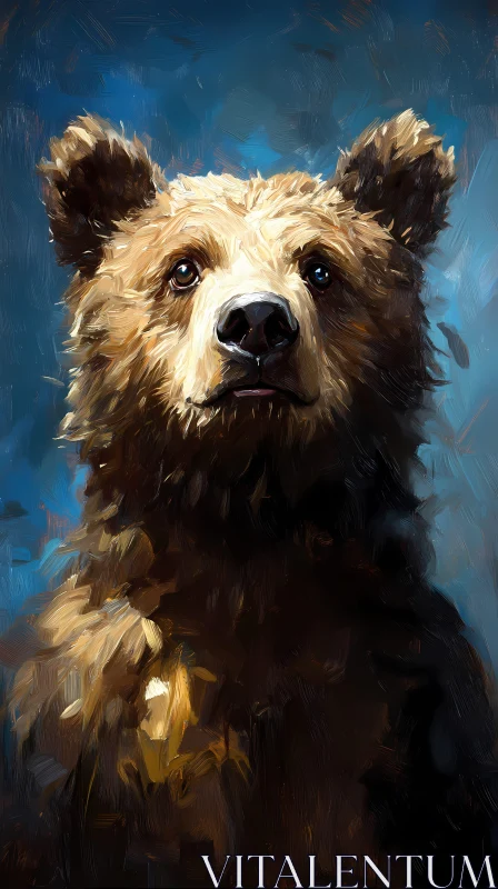 AI ART Wildlife Art: Bear in Paint