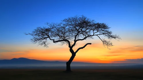 Lone Tree Sunset Landscape