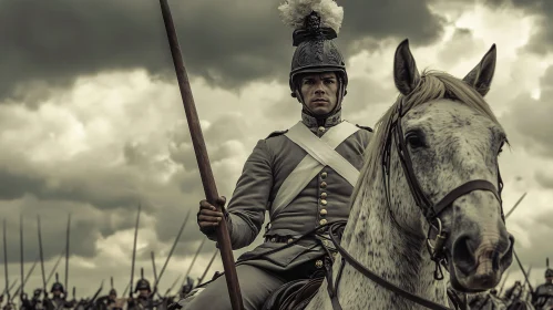 Equestrian Soldier Spear in Hand