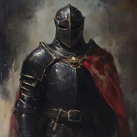 Armored Knight with Red Cape