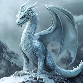 Frozen Dragon on Mountain Peak