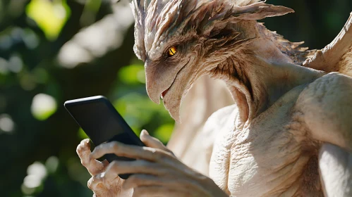 Fantasy Creature with Modern Technology