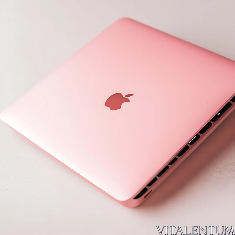 Rose Gold Modern Laptop Showcase AI Image