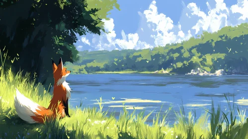 Serene Fox in Nature