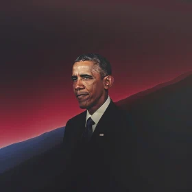 Barack Obama Gradient Portrait Art