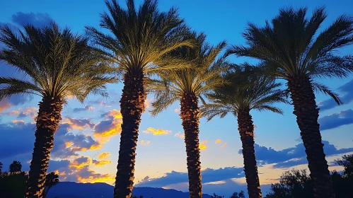 Tropical Evening Palm Silhouette