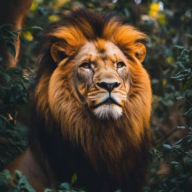 Lion in the Greenery