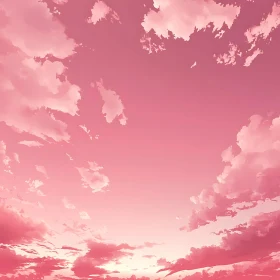 Gentle Pink Sky with Soft Clouds