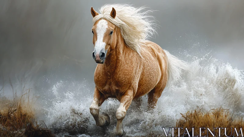 Elegant Horse in Motion AI Image