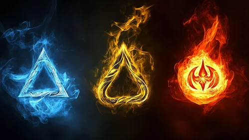 Mystical Flame Symbols