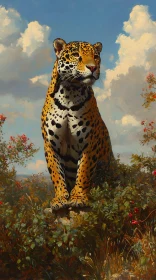 Regal Big Cat in Scenic Landscape