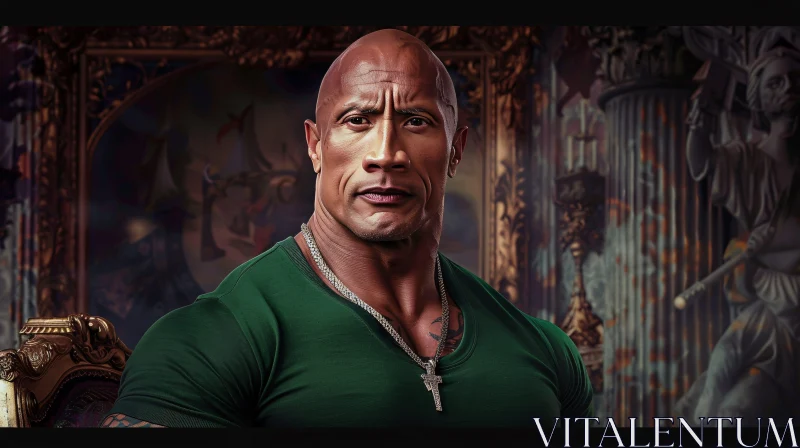 AI ART Artistic Portrait of Dwayne 'The Rock' Johnson