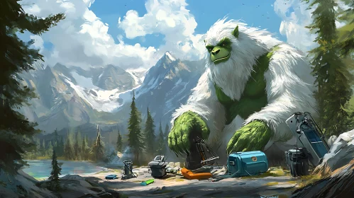 Abominable Snowman in the Mountains