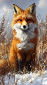Winter Fox in Nature