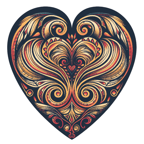 POD Design Elegant Heart Pattern Tee