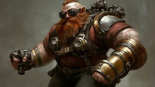 Mechanical Dwarf with Goggles