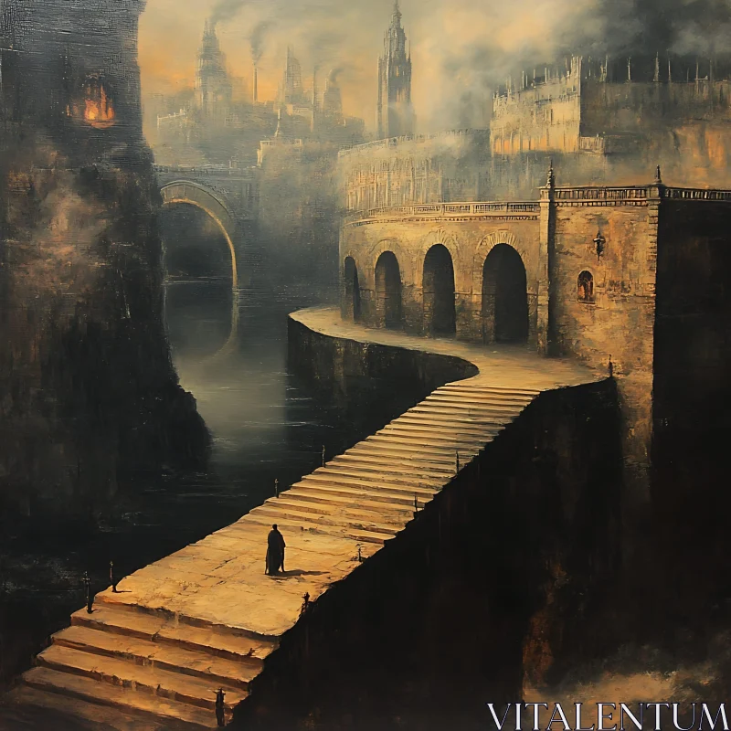 AI ART Ascension to the Misty City