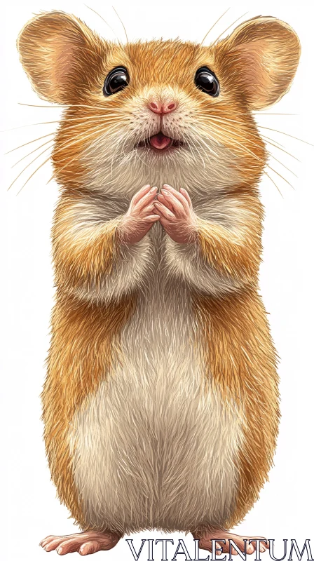 AI ART Cute Hamster Art