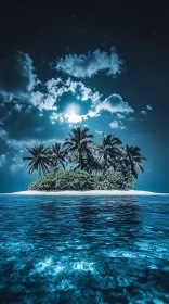 Moonlit Island Night