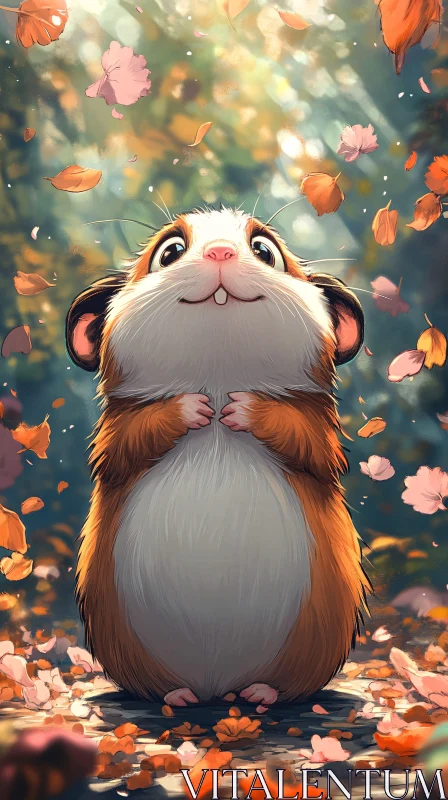 Hamster in Autumn AI Image