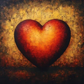 Abstract Heart in Warm Tones