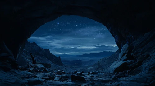 Night Sky From Inside a Cave