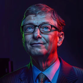 Bill Gates Thoughtful Portrait