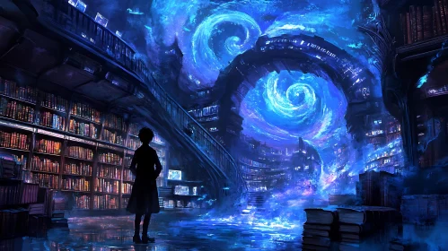 Mystical Bookshelf and Cosmic Gate