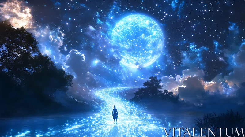 Moonlit Walk: A Nighttime Adventure