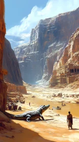 Crocodile in Ancient Canyon